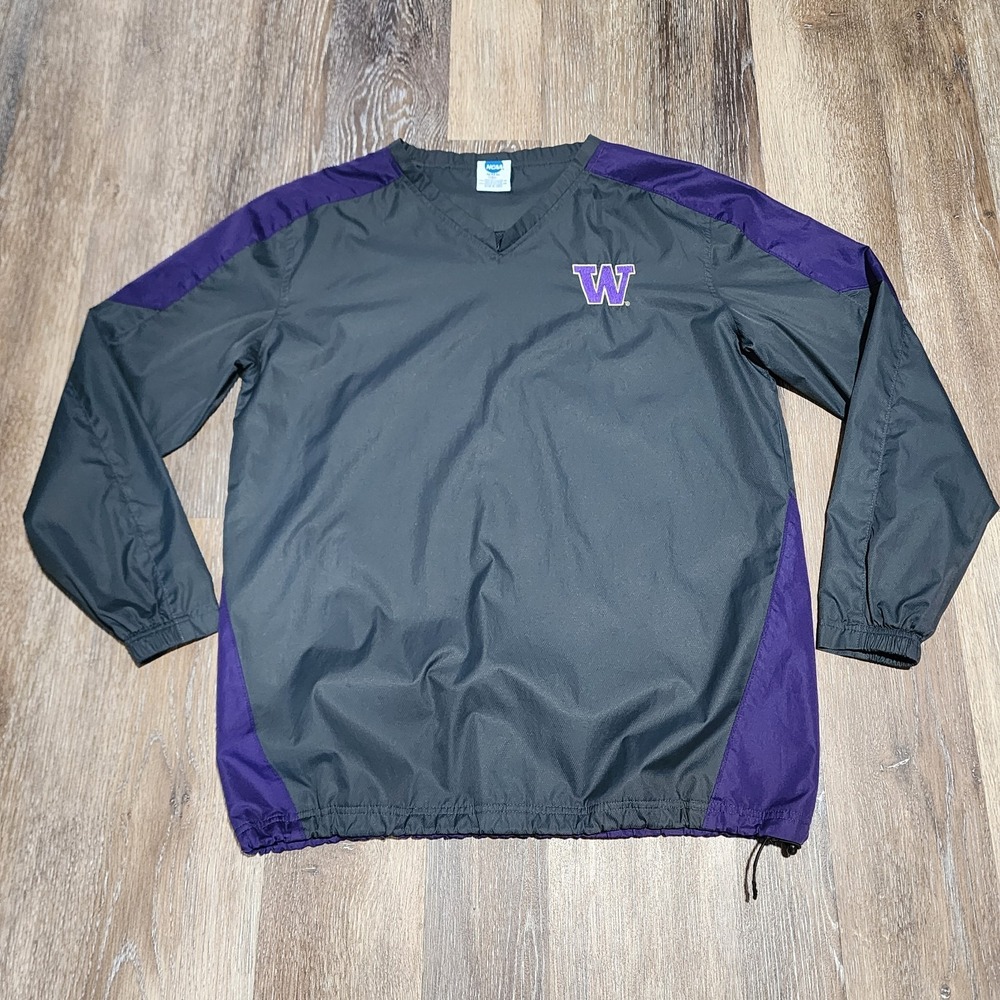 NCAA Washington Huskies Longsleeve Sweatshirt Pullover Windbreaker Jacket Size S